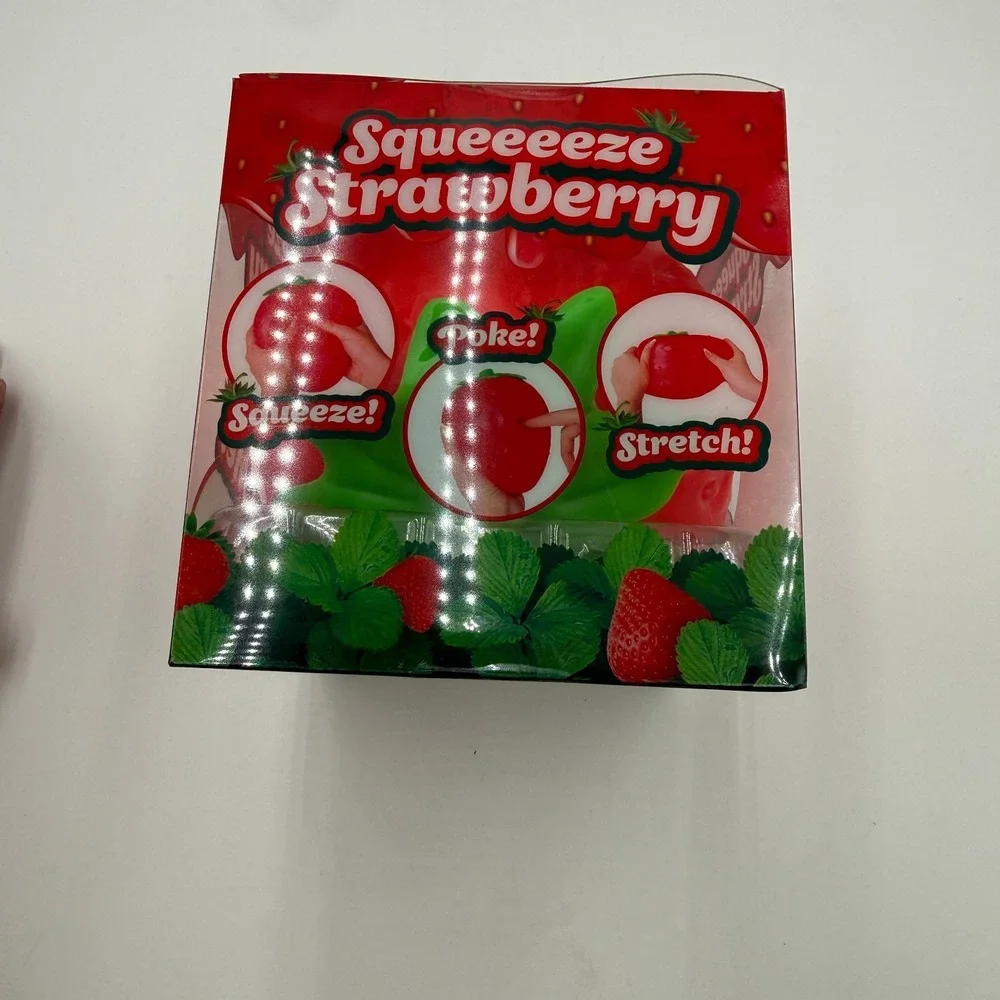 Sunny Days Jumbo Squeezy Strawberry Squishy Toy Sensory Fun AUTHENTIC